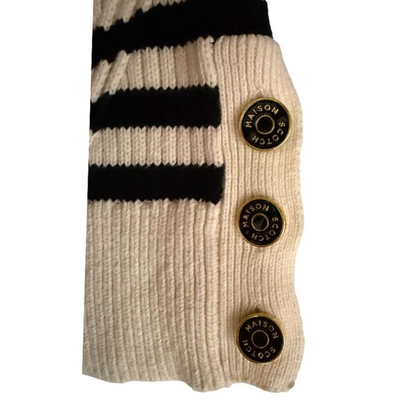 Scotch & Soda Black/Ivory Striped Sweater - Size S - Picture 7 of 10